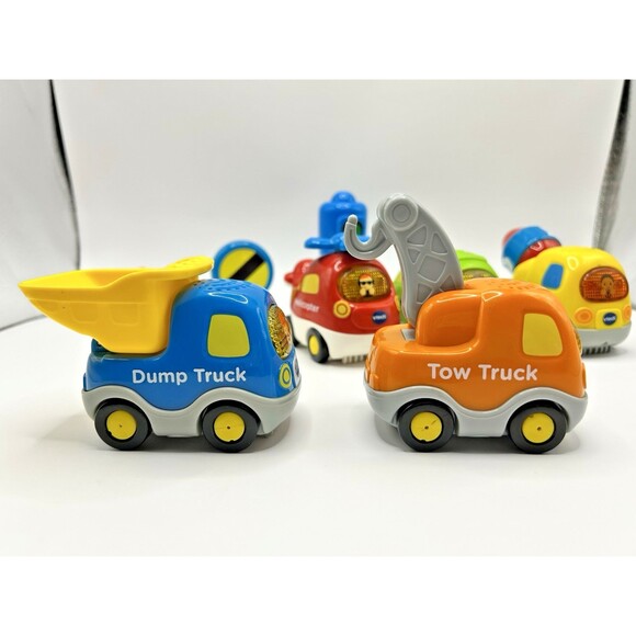 VTech Go! Go! Smart Wheels Cars Cement Truck Tow Truck Dump Truck Van Lot Of 5 + - Picture 4 of 16